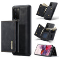 DG.MING M1 Series 3-Fold Multi Card Wallet  Back Cover Shockproof Case with Holder Function, For Samsung Galaxy S20