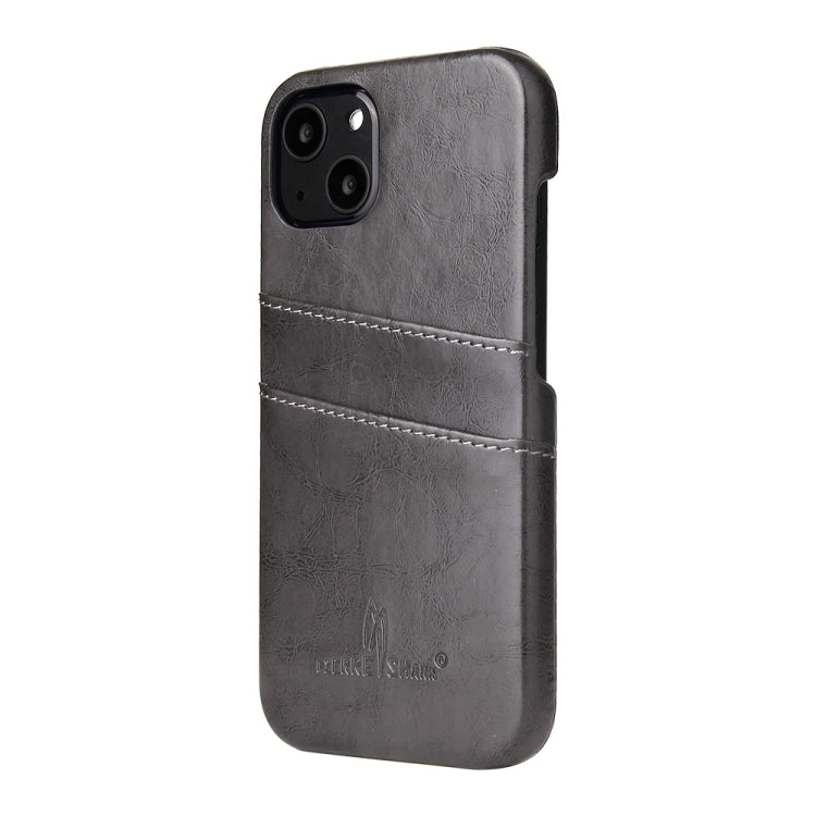 Fierre Shann Retro Oil Wax Texture PU Leather Case with Card Slots, For iPhone 13, For iPhone 13 Mini, For iPhone 13 Pro, For iPhone 13 Pro Max