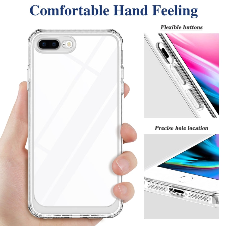 Crystal Clear Shockproof PC  TPU Protective Case For iPhone 8 Plus / 7 Plus(Transparent)