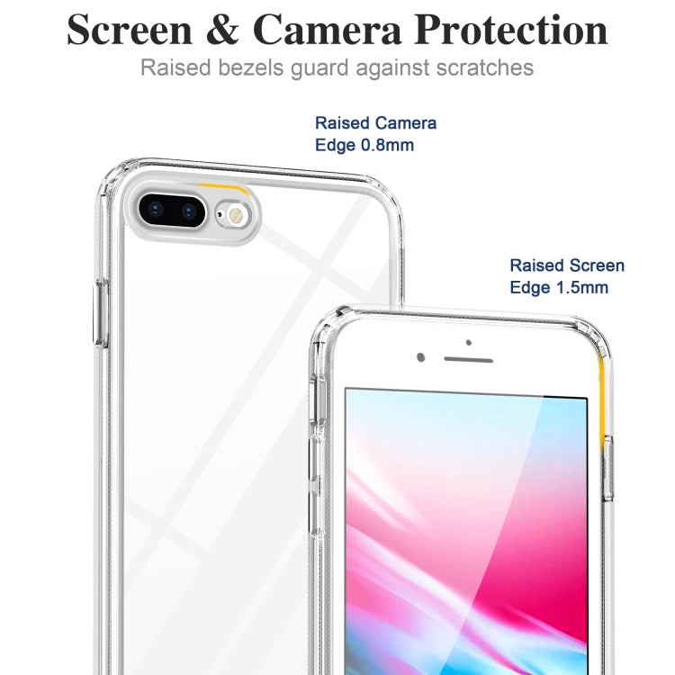 Crystal Clear Shockproof PC  TPU Protective Case For iPhone 8 Plus / 7 Plus(Transparent)