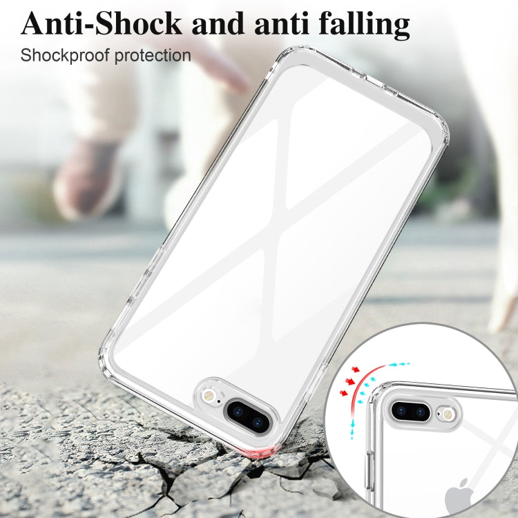 Crystal Clear Shockproof PC  TPU Protective Case For iPhone 8 Plus / 7 Plus(Transparent)