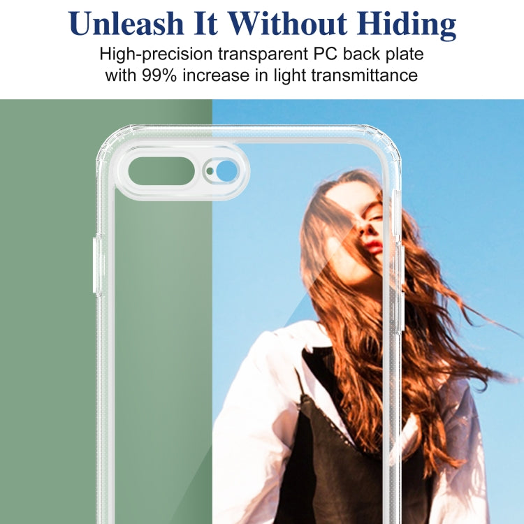 Crystal Clear Shockproof PC  TPU Protective Case For iPhone 8 Plus / 7 Plus(Transparent)