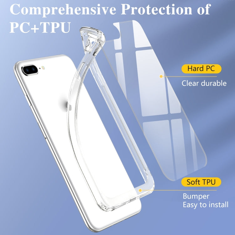 Crystal Clear Shockproof PC  TPU Protective Case For iPhone 8 Plus / 7 Plus(Transparent)