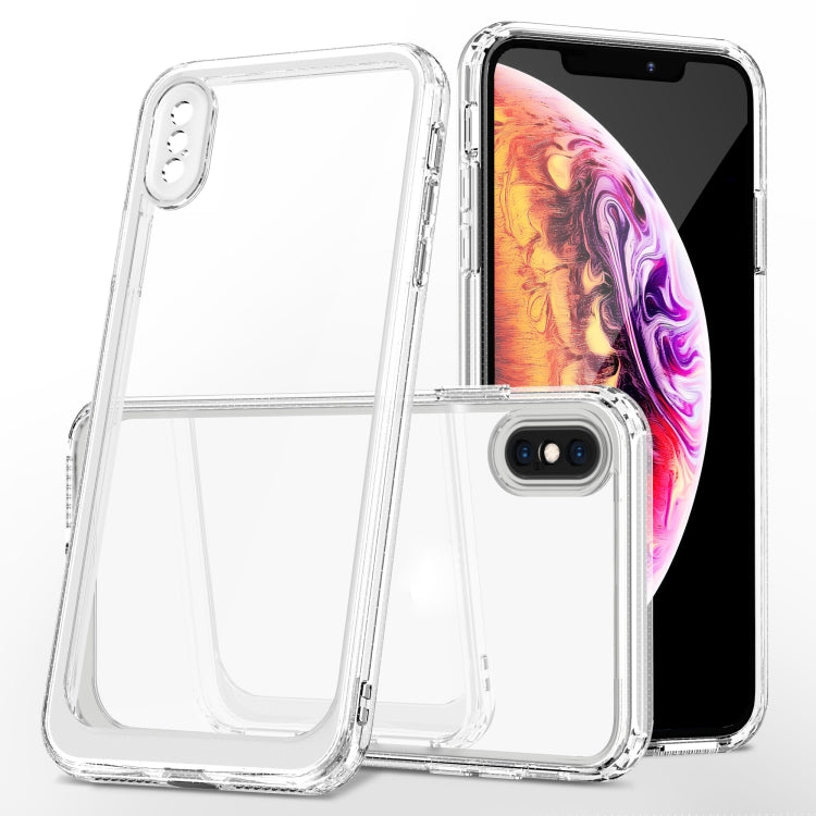 For iPhone X / XS Crystal Clear Shockproof PC  TPU Protective Case(Transparent)