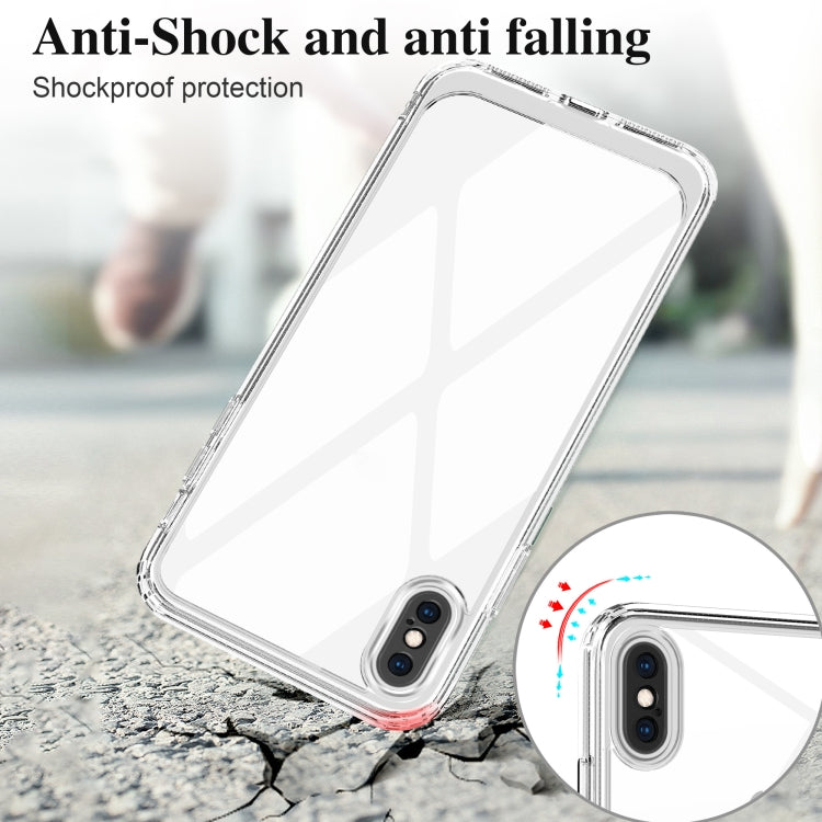 For iPhone X / XS Crystal Clear Shockproof PC  TPU Protective Case(Transparent)