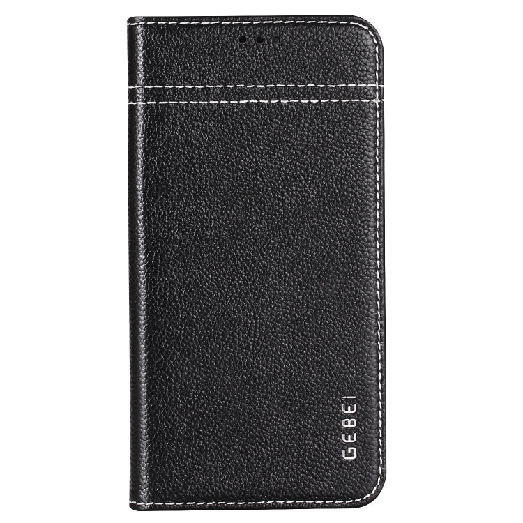 GEBEI Top-grain Leather Horizontal Flip Protective Case with Holder & Card Slots, For iPhone XS Max