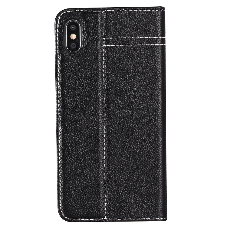 GEBEI Top-grain Leather Horizontal Flip Protective Case with Holder & Card Slots, For iPhone XS Max