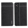 GEBEI Top-grain Leather Horizontal Flip Protective Case with Holder & Card Slots, For iPhone XS Max