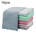 10 PCS Non-Marking And Easy-To-Dry Fish Scale Rags Kitchen Cleaning Towels, Random Color Delivery, Specification: 25x25cm(Bulk, No Packaging)