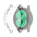 For Samung Galaxy Watch4 40mm Full Coverage TPU Electroplating Protective Case Cover(Transparent White)