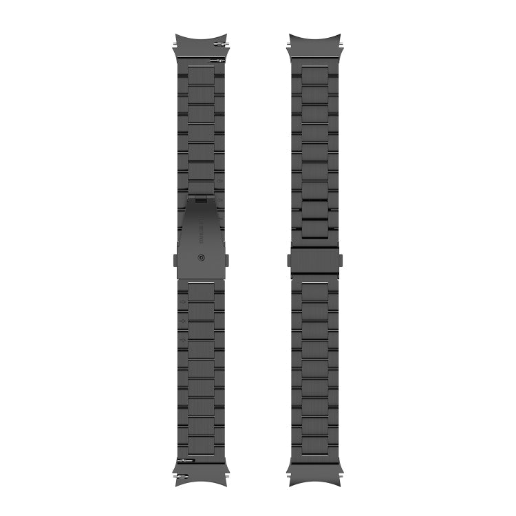 For Samsung Galaxy Watch4 / Watch4 Classic Three Strains Steel Watch Band(Black)