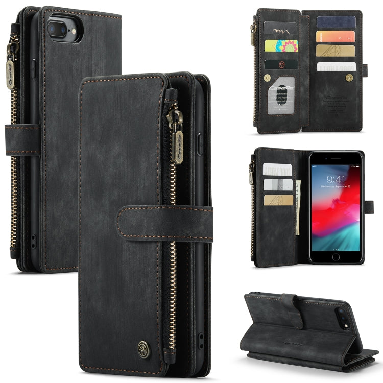 CaseMe-C30 PU + TPU Multifunctional Horizontal Flip Leather Case with Holder & Card Slot & Wallet & Zipper Pocket, For iPhone 8 Plus & 7 Plus & 6 Plus, For iPhone SE 2022 / SE 2020 / 8 / 7 / 6, For iPhone 11, For iPhone 11 Pro, For iPhone 11 Pro Max   ...