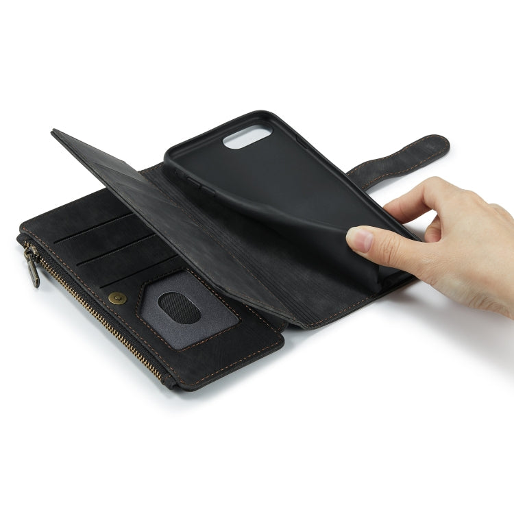CaseMe-C30 PU + TPU Multifunctional Horizontal Flip Leather Case with Holder & Card Slot & Wallet & Zipper Pocket, For iPhone 8 Plus & 7 Plus & 6 Plus, For iPhone SE 2022 / SE 2020 / 8 / 7 / 6, For iPhone 11, For iPhone 11 Pro, For iPhone 11 Pro Max   ...