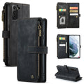 CaseMe-C30 PU + TPU Multifunctional Horizontal Flip Leather Case with Holder & Card Slot & Wallet & Zipper Pocket, For Samsung Galaxy S21+ 5G, For Samsung Galaxy S21 Ultra 5G, For Samsung Galaxy S21 FE