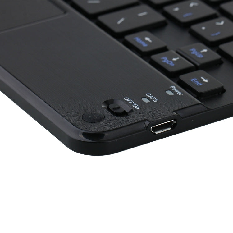 HK006C Detachable Bluetooth Keyboard Leather Tablet Case with Touchpad & Holder for iPad mini 6(Black)