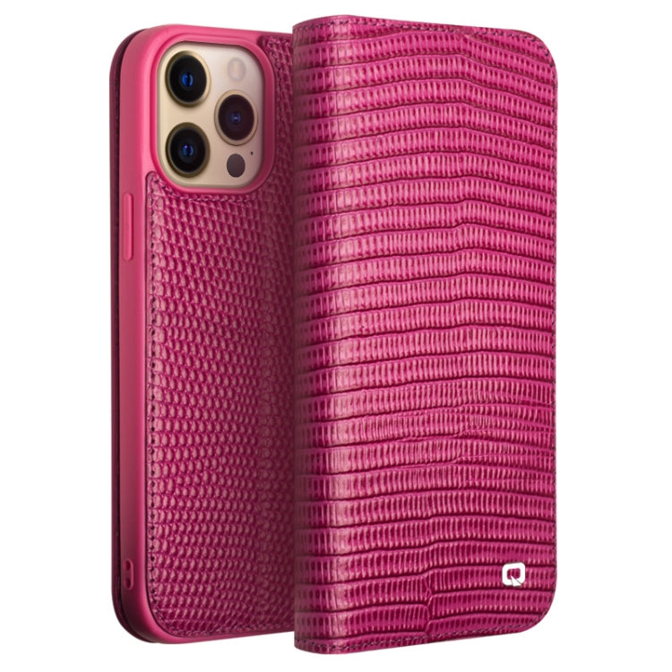 QIALINO Small Crocodile Texture Horizontal Flip Leather Case with Holder & Card Slots & Wallet, For iPhone 13 Pro Max