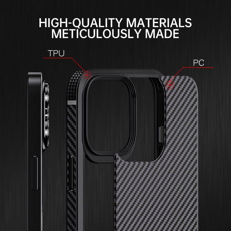 iPAKY MG Series Carbon Fiber TPU + PC Shockproof Case, For iPhone 13 mini, For iPhone 13