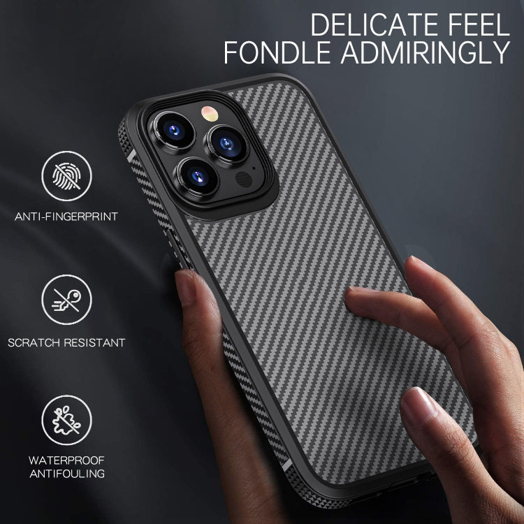 iPAKY MG Series Carbon Fiber TPU + PC Shockproof Case, For iPhone 13 mini, For iPhone 13