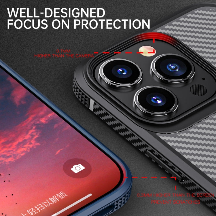iPAKY MG Series Carbon Fiber TPU + PC Shockproof Case, For iPhone 13 mini, For iPhone 13