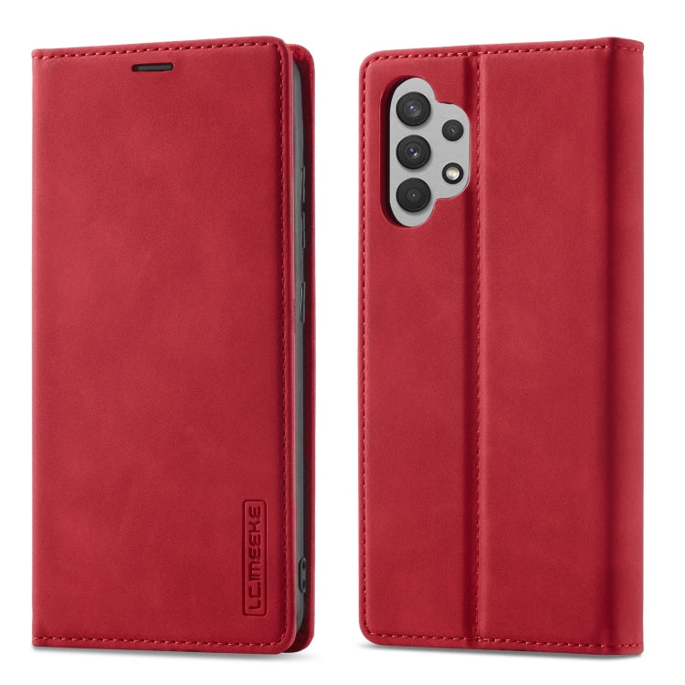 LC.IMEEKE Strong Magnetism Ultra-thin Horizontal Flip Matte TPU + PU Leather Case with Holder & Card Slots & Wallet, For Samsung Galaxy A32 5G
