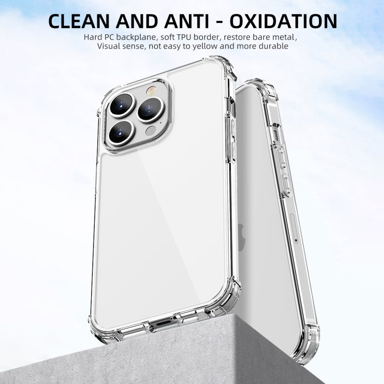 iPAKY Crystal Clear Series Transparent Shockproof TPU + PC Protective Case, For iPhone 13