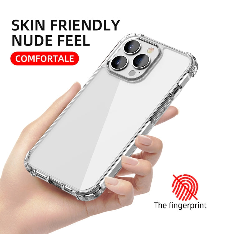 iPAKY Crystal Clear Series Transparent Shockproof TPU + PC Protective Case, For iPhone 13