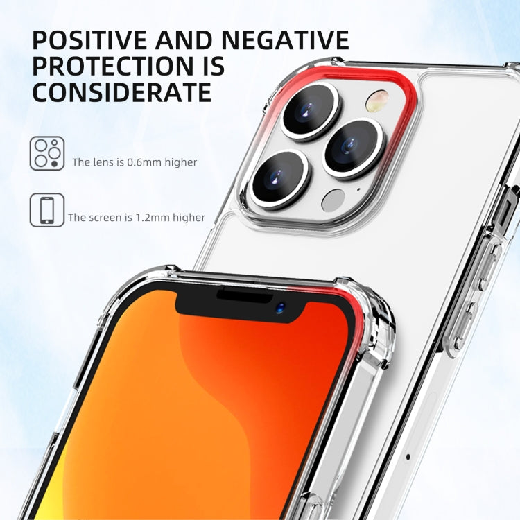 iPAKY Crystal Clear Series Transparent Shockproof TPU + PC Protective Case, For iPhone 13