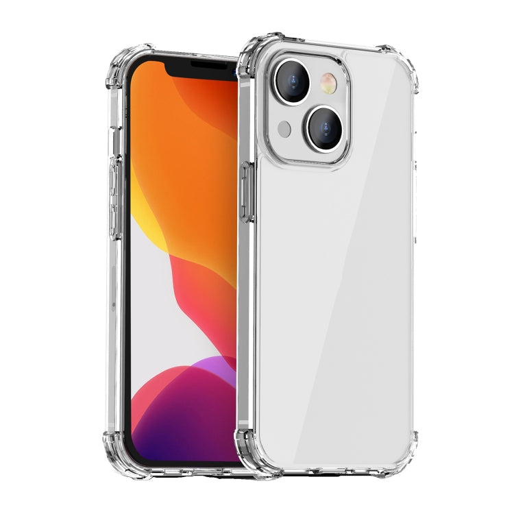 iPAKY Crystal Clear Series Transparent Shockproof TPU + PC Protective Case, For iPhone 13