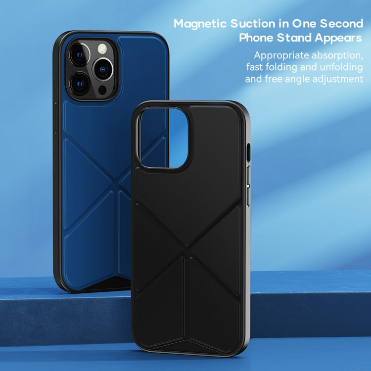 ROCK Element Plus TPU + PC Shockproof Protective Case with Folding Holder, For iPhone 13 Pro Max