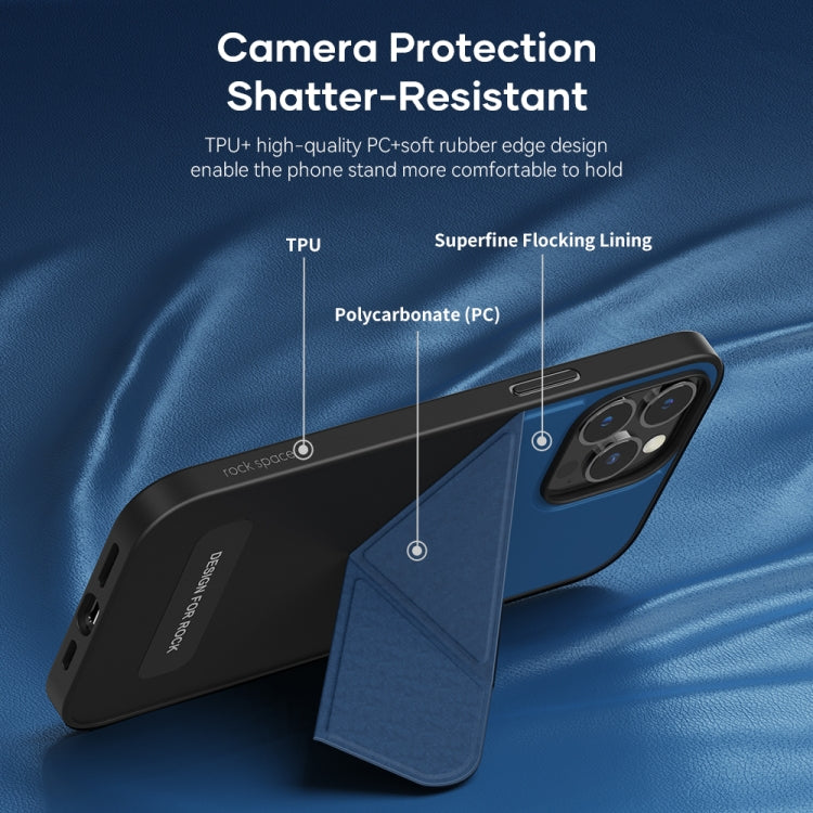 ROCK Element Plus TPU + PC Shockproof Protective Case with Folding Holder, For iPhone 13 Pro Max