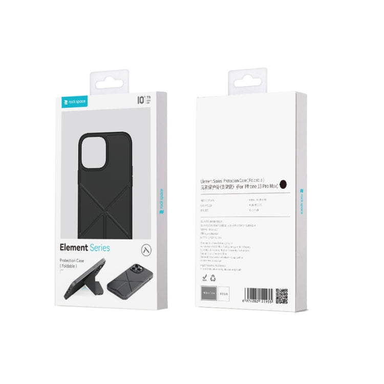 ROCK Element Plus TPU + PC Shockproof Protective Case with Folding Holder, For iPhone 13 Pro Max