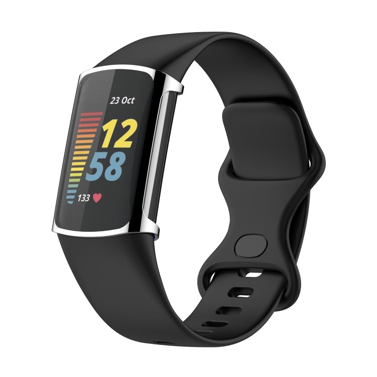 For Fitbit Charge 5 Full Coverage TPU Electroplating Protective Case Cover(Silver)