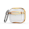 Electroplating Frame + Transparent TPU Earphone Protective Case with Hook, For AirPods 3