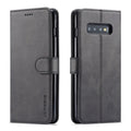 For Galaxy S10 LC.IMEEKE Calf Texture Horizontal Flip Leather Case, with Holder & Card Slots & Wallet(Black)