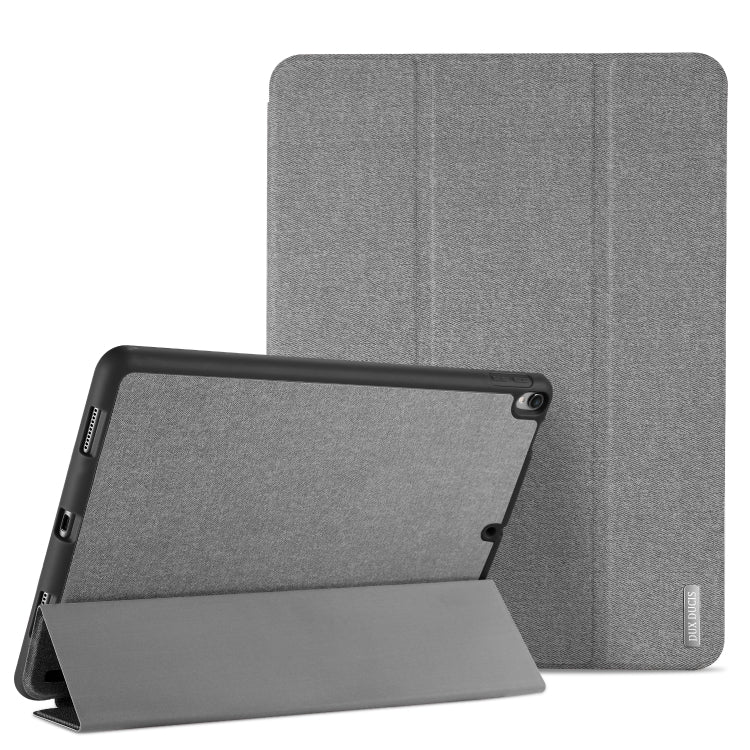 DUX DUCIS Domo Series Horizontal Flip Magnetic TPU + PU Leather Tablet Case with Three-folding Holder & Pen Slot For iPad Pro 12.9 inch 2017(Grey)