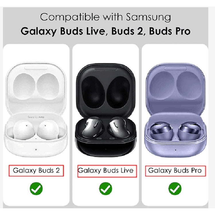 For Samsung Galaxy Buds Live / Buds 2 / Buds Pro / Buds 2 Pro Shockproof Carbon Fiber Luggage Earphone Protective Case with Hook(Blue)