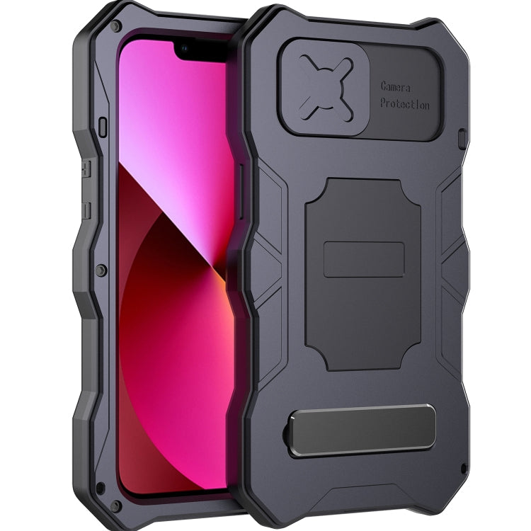 Camshield Shockproof Waterproof Dustproof Metal Case with Holder, For iPhone 13, For iPhone 13 Pro, For iPhone 13 Pro Max, For iPhone 12 / 12 Pro