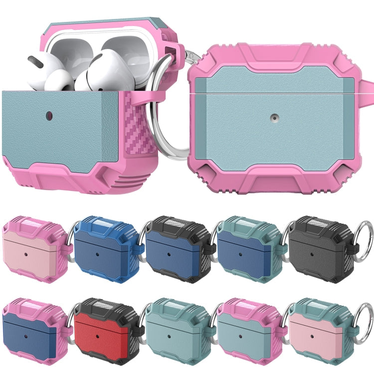 Wireless Earphone TPU + PC Shockproof Case with Hook For AirPods 3(Pink)