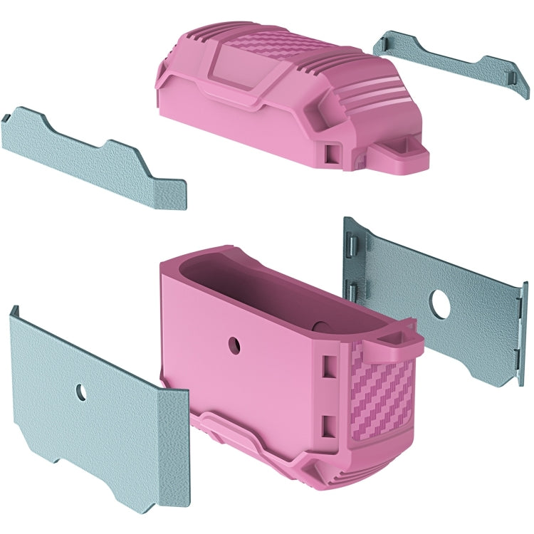 Wireless Earphone TPU + PC Shockproof Case with Hook For AirPods 3(Pink)