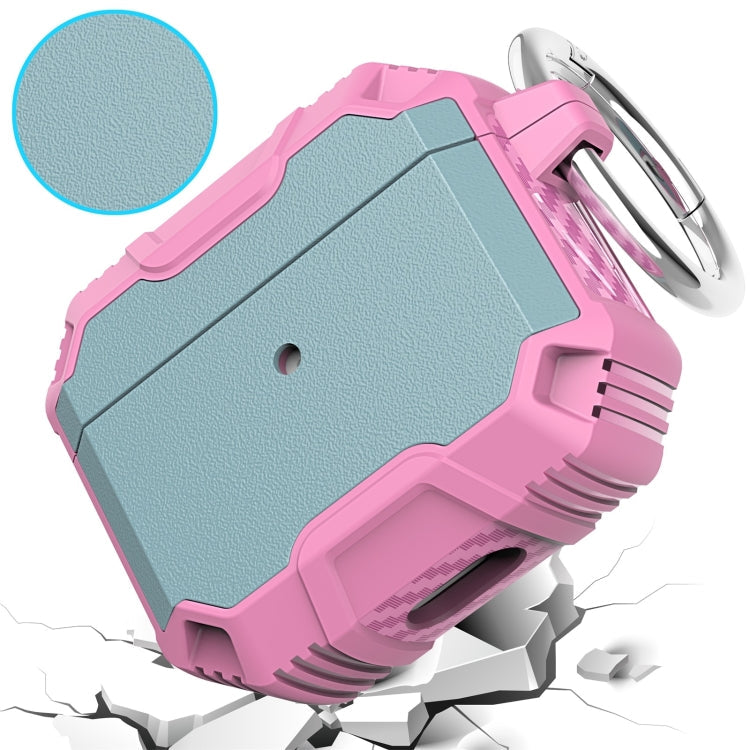 Wireless Earphone TPU + PC Shockproof Case with Hook For AirPods 3(Pink)