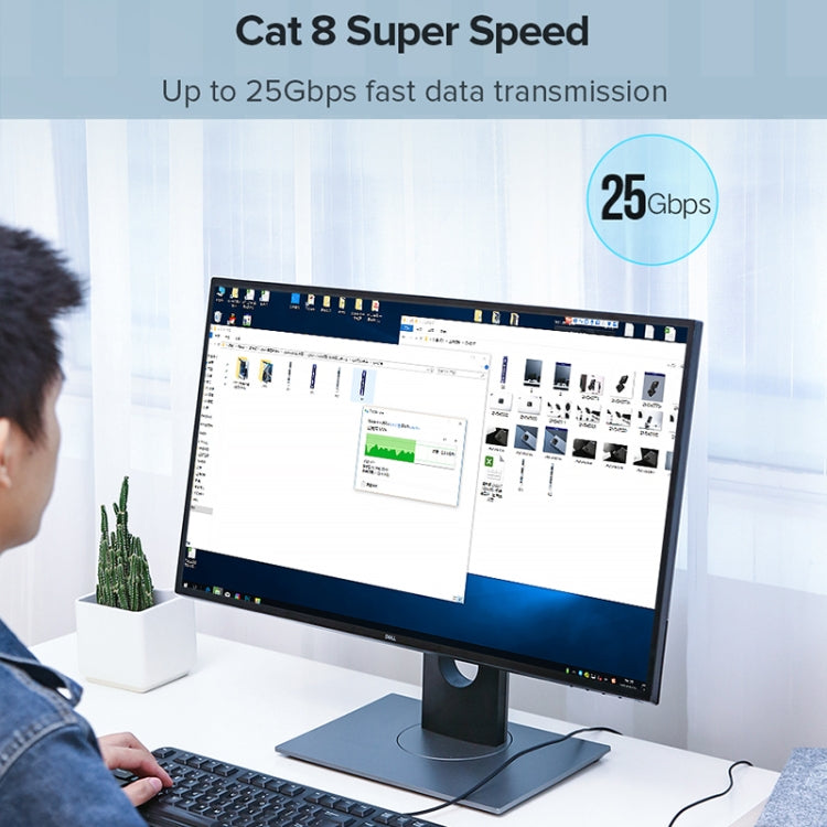 UGREEN CAT8 Ethernet Network LAN Cable, Length:1m