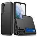 For Samsung Galaxy S22 5G Shockproof Armor Phone Case with Card Slot(Black)