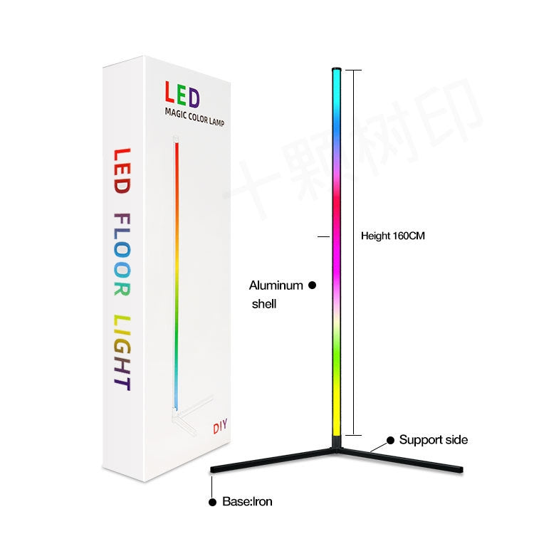 LED Symphony RGB Atmosphere Floor Light with Remote Control, Length:1.6m