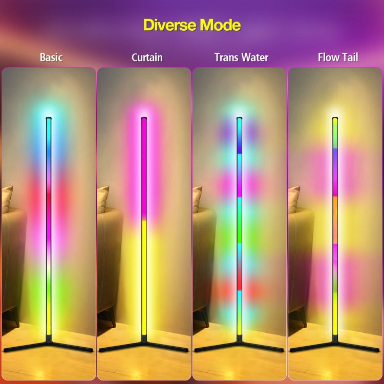 LED Symphony RGB Atmosphere Floor Light with Remote Control, Length:1.6m