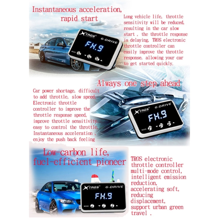 TROS TS-6Drive Potent Booster Electronic Throttle Controller, For Proton Iriz, For Proton Saga, For Proton Waja, For Proton Preve, For Proton Genz, For Perodua Bezza, For Perodua Myvi, For Perodua Axia