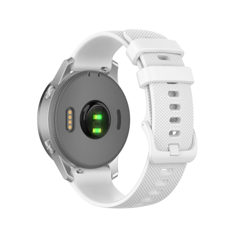 For Garmin Silicone Smart Watch Watch Band, Size:18mm Universal(White)