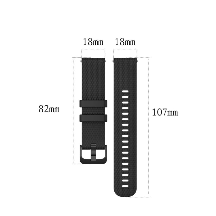 For Garmin Silicone Smart Watch Watch Band, Size:18mm Universal(White)