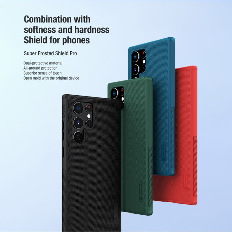 NILLKIN Super Frosted Shield Pro PC + TPU Phone Case, For Samsung Galaxy S22 Ultra 5G