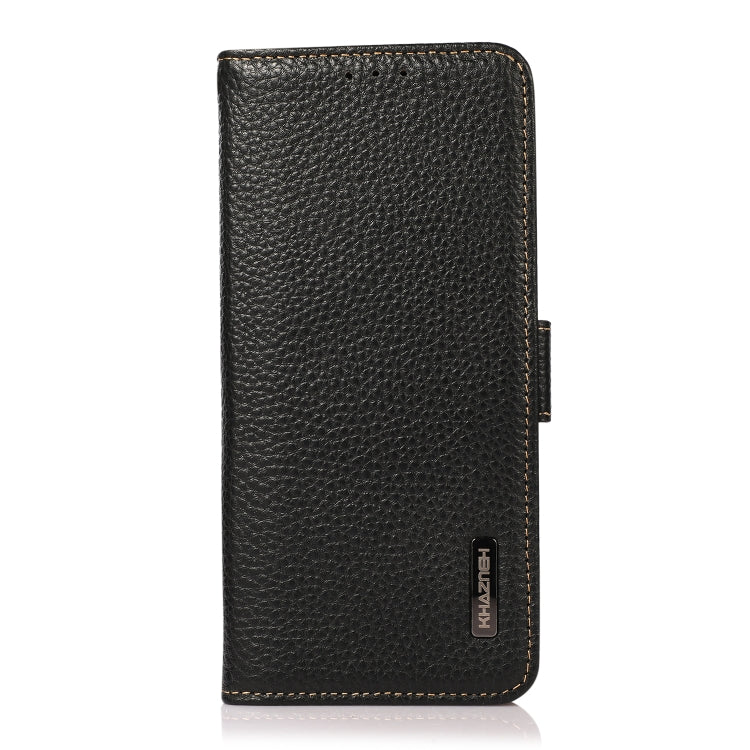 KHAZNEH Side-Magnetic Litchi Genuine Leather RFID Phone Case, For Samsung Galaxy A02s EU Version, For Samsung Galaxy A02s Global Version, For Samsung Galaxy A03s 166mm Version, For Samsung Galaxy A12 5G, For Samsung Galaxy A22 4G                       ...