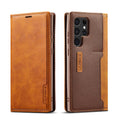LC.IMEEKE LC-001 Series PU + TPU Color Matching Frosted Leather Phone Case, For Samsung Galaxy S22 Ultra 5G